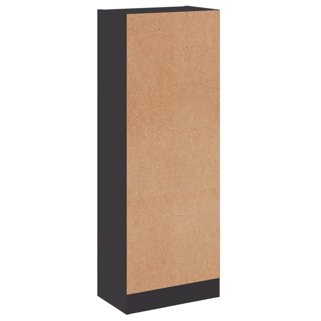 Bücherregal 3 Fächer Hochglanz-Grau 40x24x109 cm Holzwerkstoff