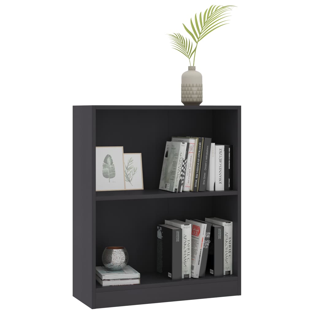 Bücherregal Grau 60x24x76 cm Holzwerkstoff