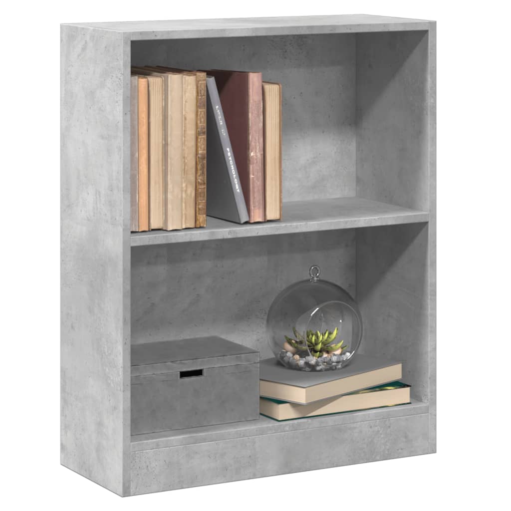 Bookshelf Concrete Grey 60x24x76 cm Wood Material