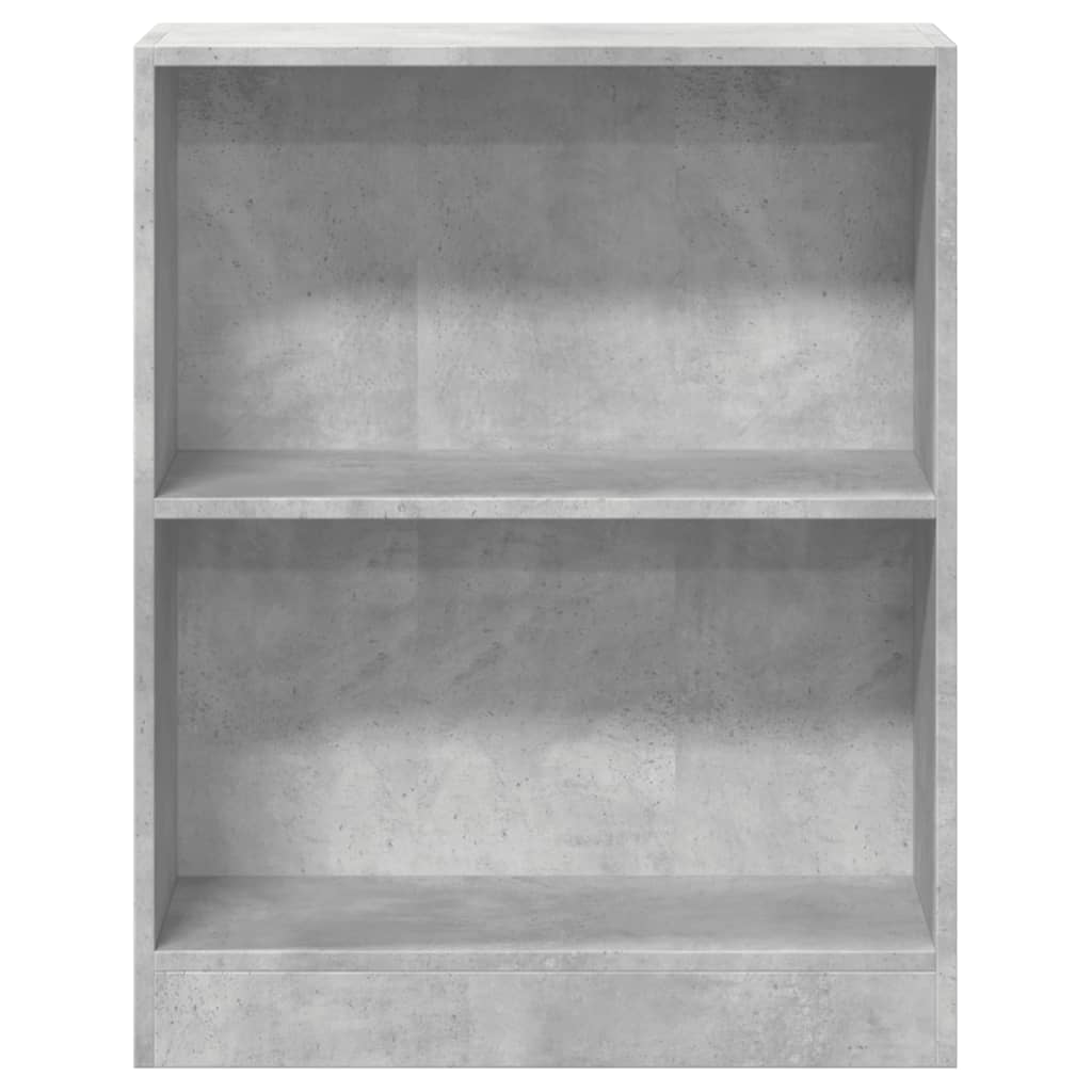 Bookshelf Concrete Grey 60x24x76 cm Wood Material