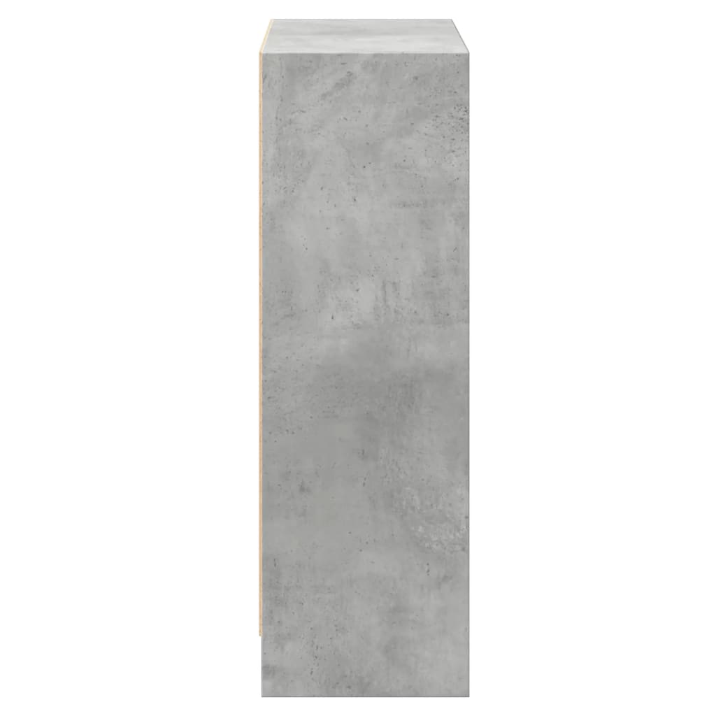 Bookshelf Concrete Grey 60x24x76 cm Wood Material