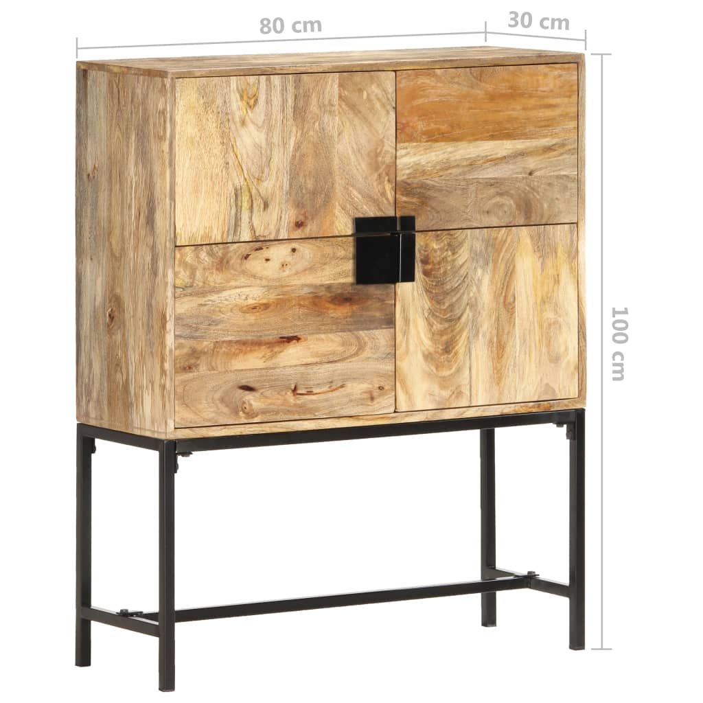 Highboard 80x30x100 cm Massivholz Mango