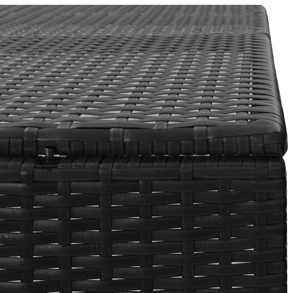 Mülltonnenbox für 3 Tonnen Schwarz 229x78x120 cm Poly Rattan