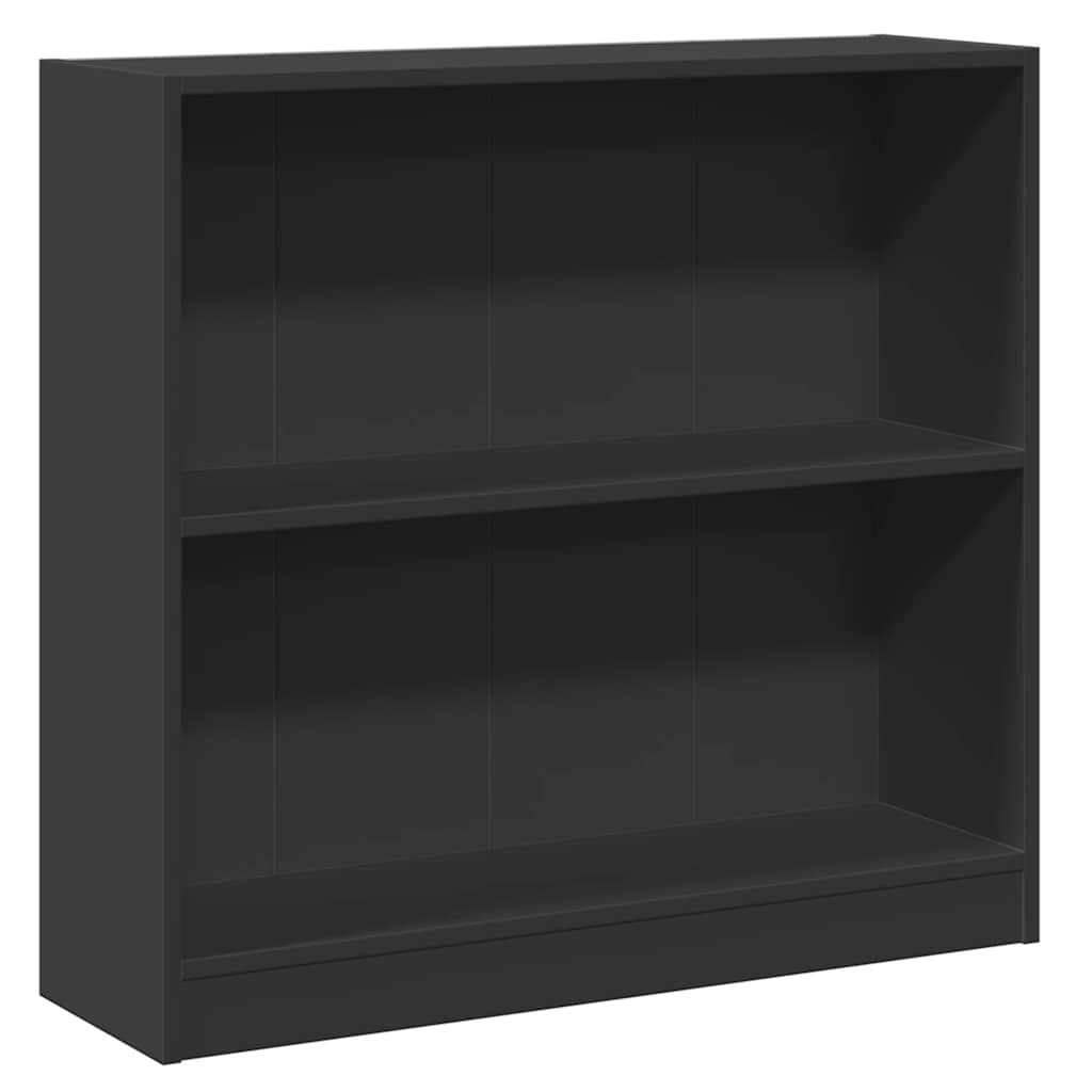 Bücherregal Schwarz 80x24x75 cm Holzwerkstoff