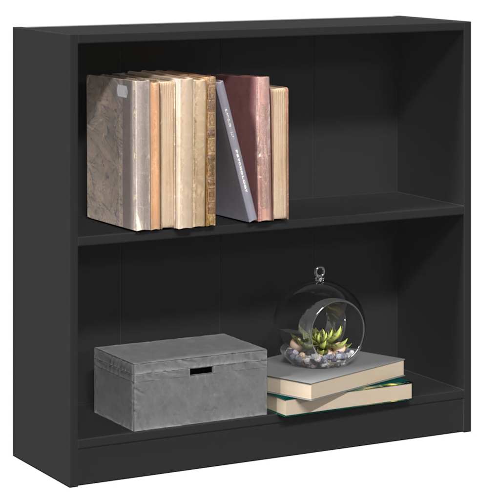 Bookshelf Black 80x24x75 cm Wood Material