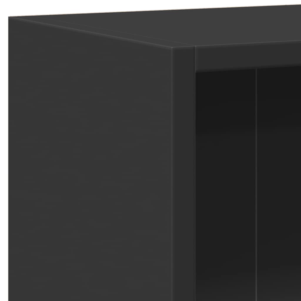 Bookshelf Black 80x24x75 cm Wood Material