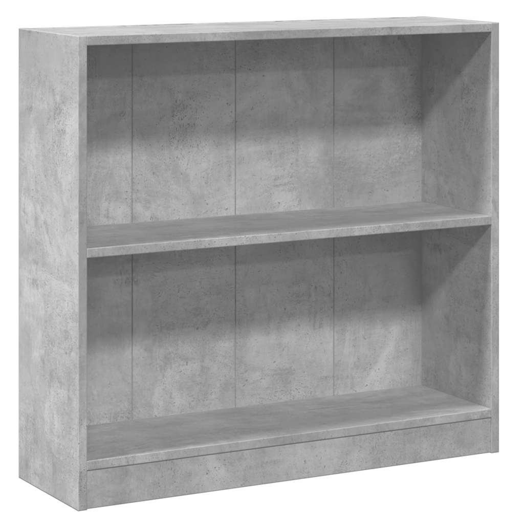 Bookshelf Concrete Grey 80x24x75 cm Wood Material