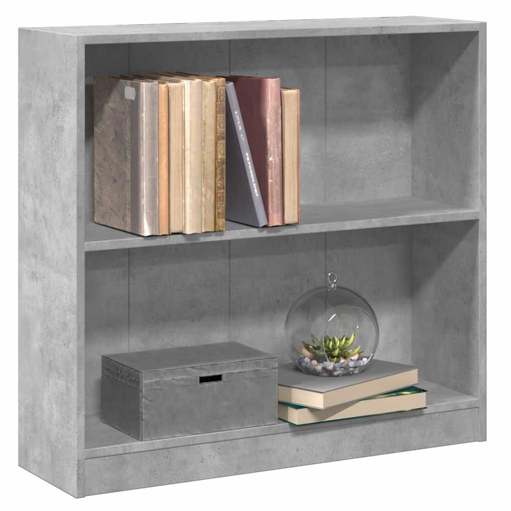 Bookshelf Concrete Grey 80x24x75 cm Wood Material