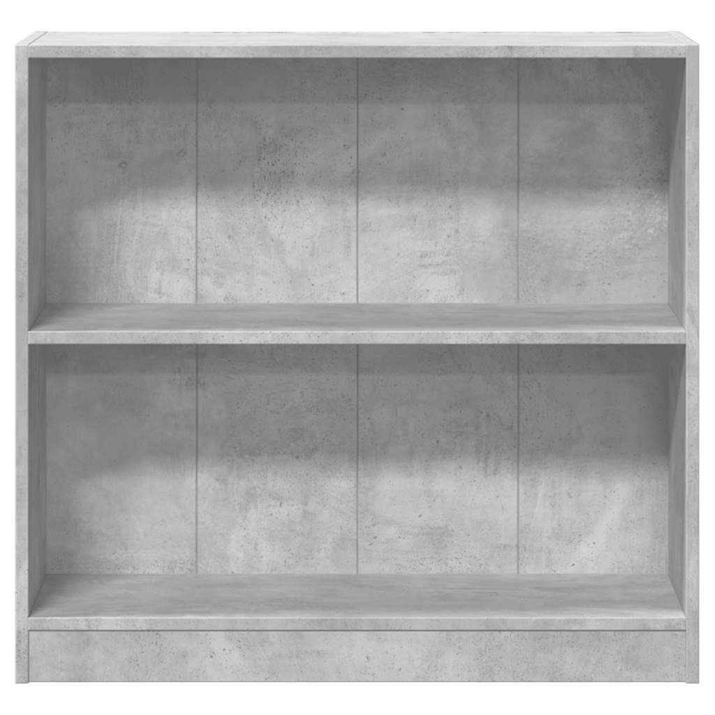 Bookshelf Concrete Grey 80x24x75 cm Wood Material