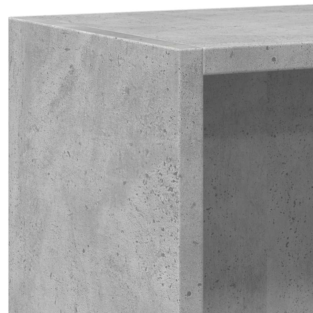 Bookshelf Concrete Grey 80x24x75 cm Wood Material