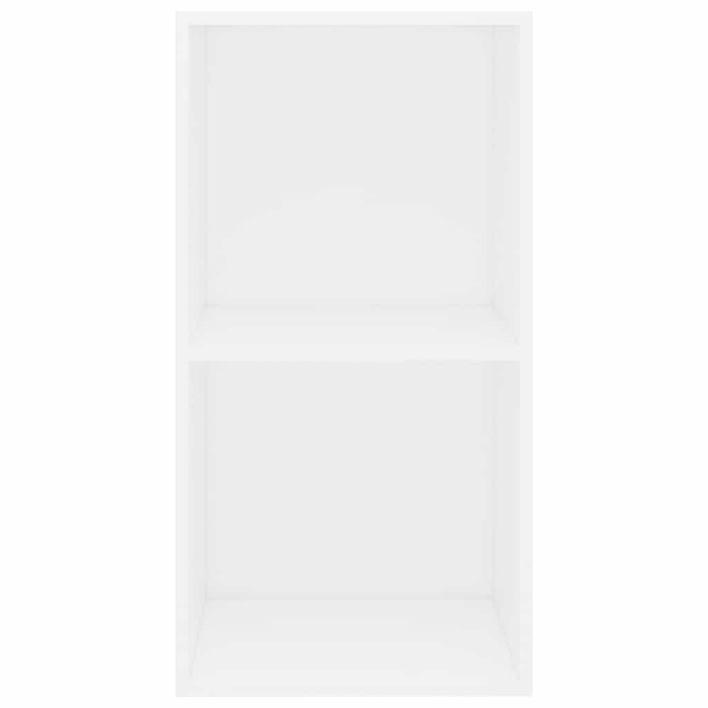 Bücherregal 2 Fächer Weiß 40x30x76,5 cm Holzwerkstoff