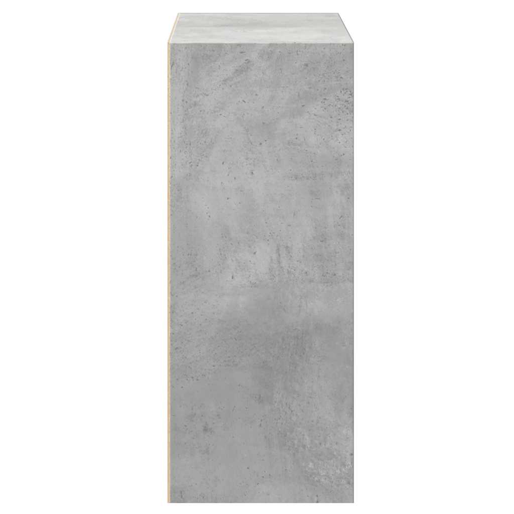 Bookcase 2 compartments concrete grey 40x30x76.5 cm wood material