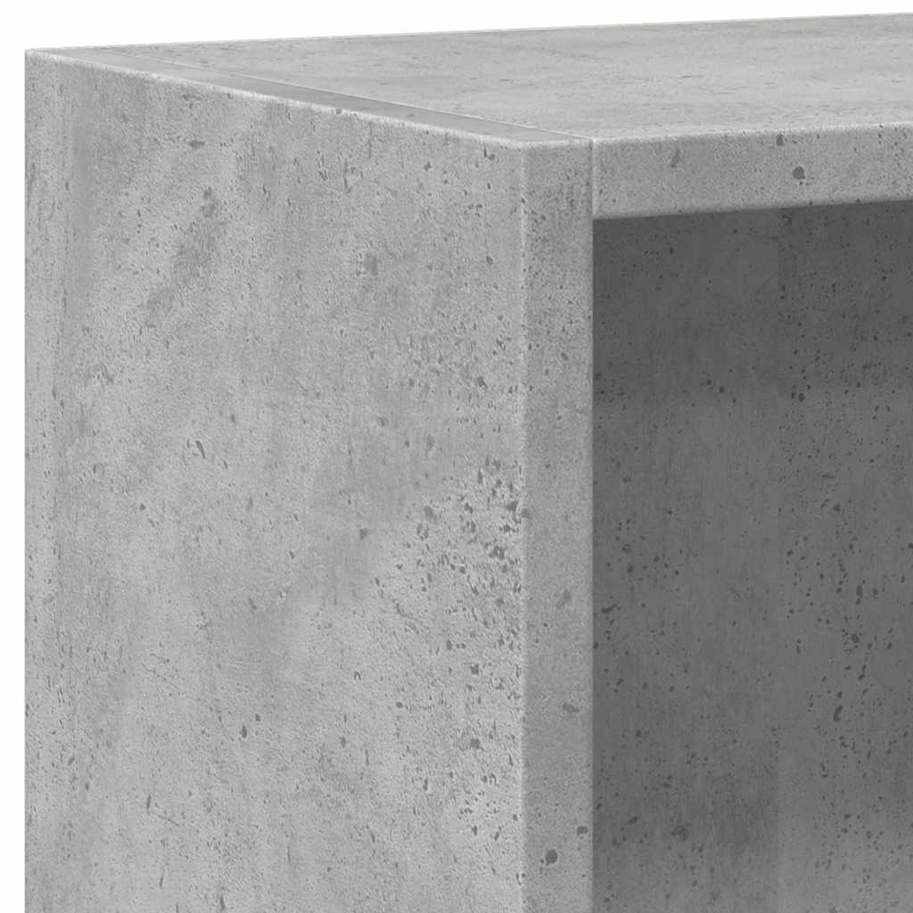 Bookcase 2 compartments concrete grey 40x30x76.5 cm wood material