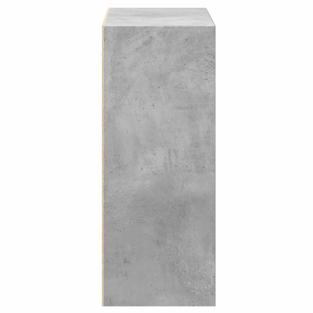 Bookcase 2 compartments concrete grey 60x30x76.5 cm wood material