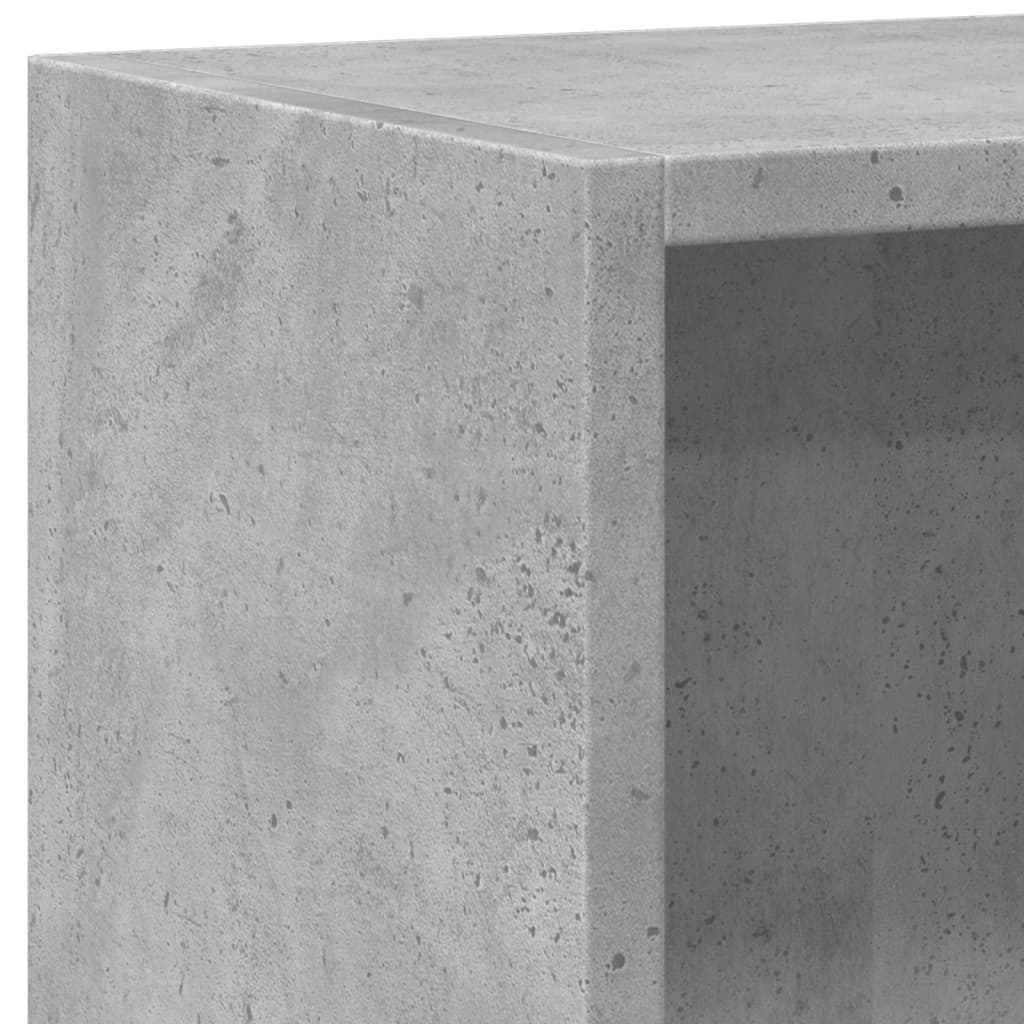 Bookcase 2 compartments concrete grey 60x30x76.5 cm wood material