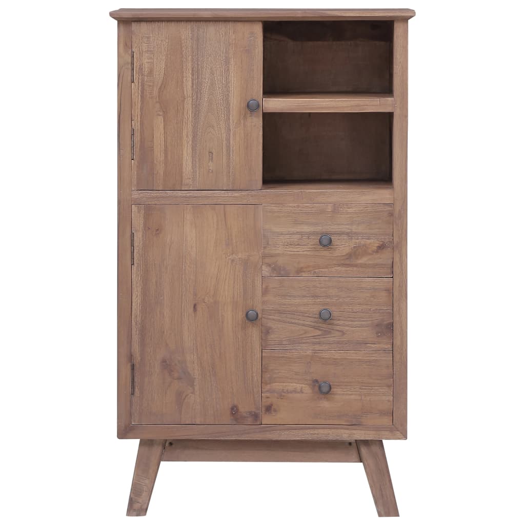 Highboard 60 x 30 x 100 cm Massivholz Teak