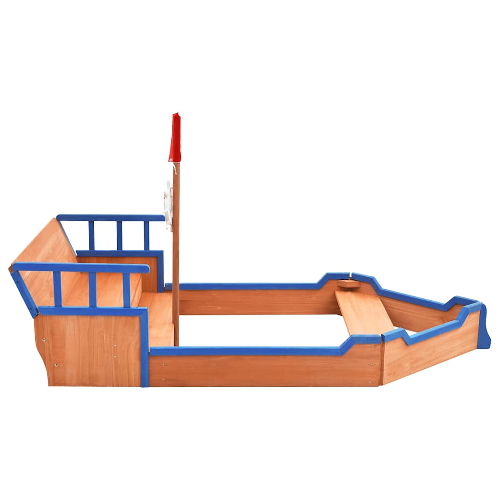 Sandkasten Piratenschiff Tannenholz 190x94,5x101 cm