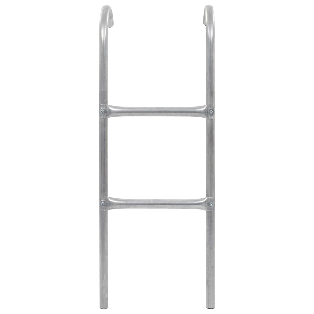 2-step trampoline ladder steel silver 102.6 cm