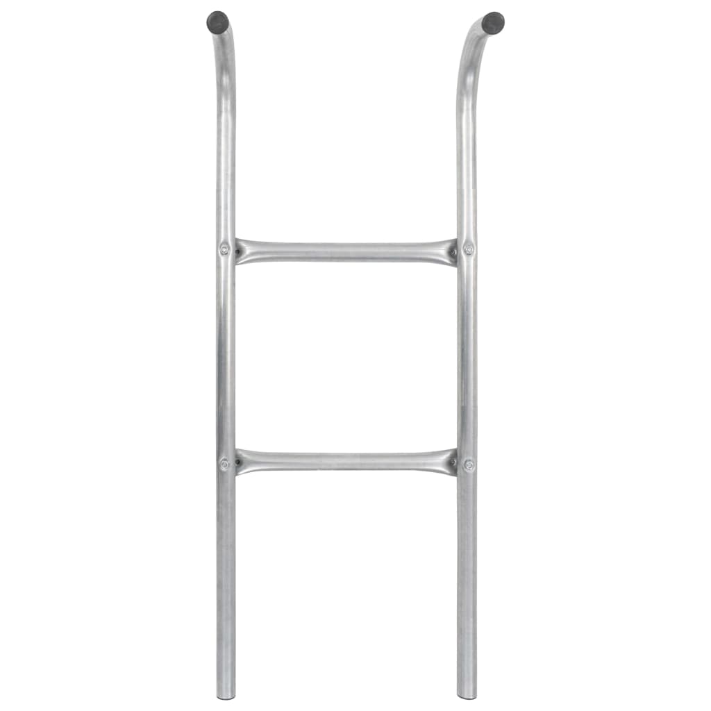 2-step trampoline ladder steel silver 102.6 cm