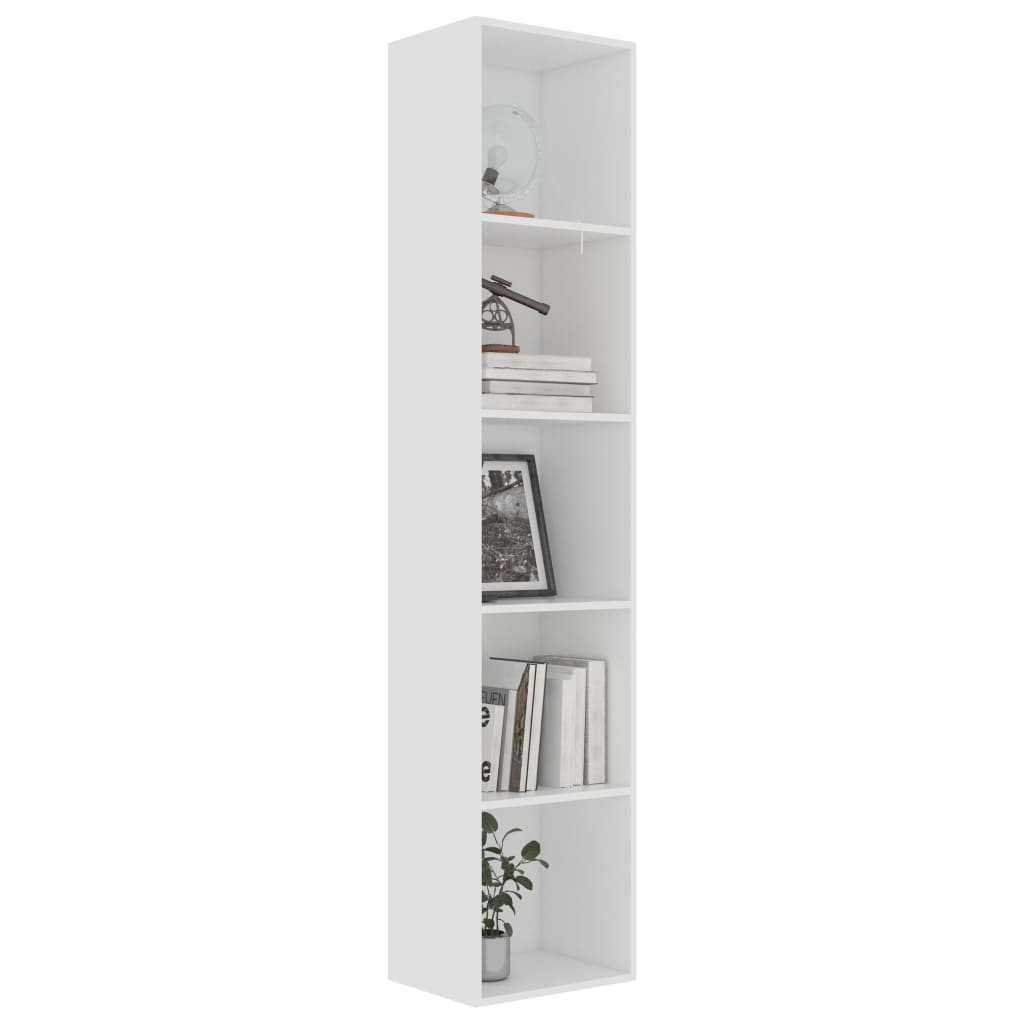 Bookcase White 40x30x189 cm Wood Material