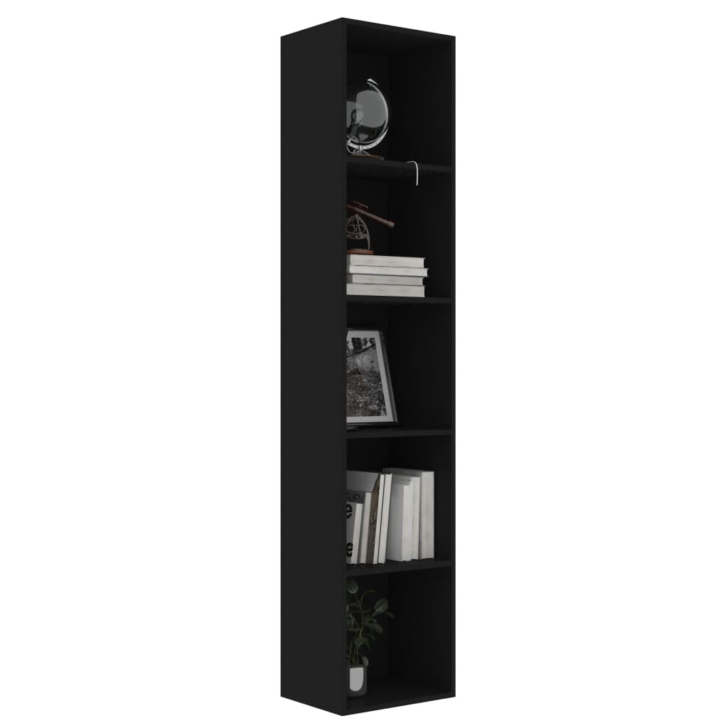 Bookshelf Black 40x30x189 cm Wood Material