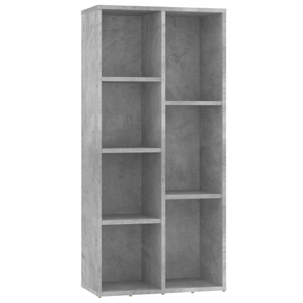 Bookshelf Concrete Grey 50x25x106 cm Wood Material