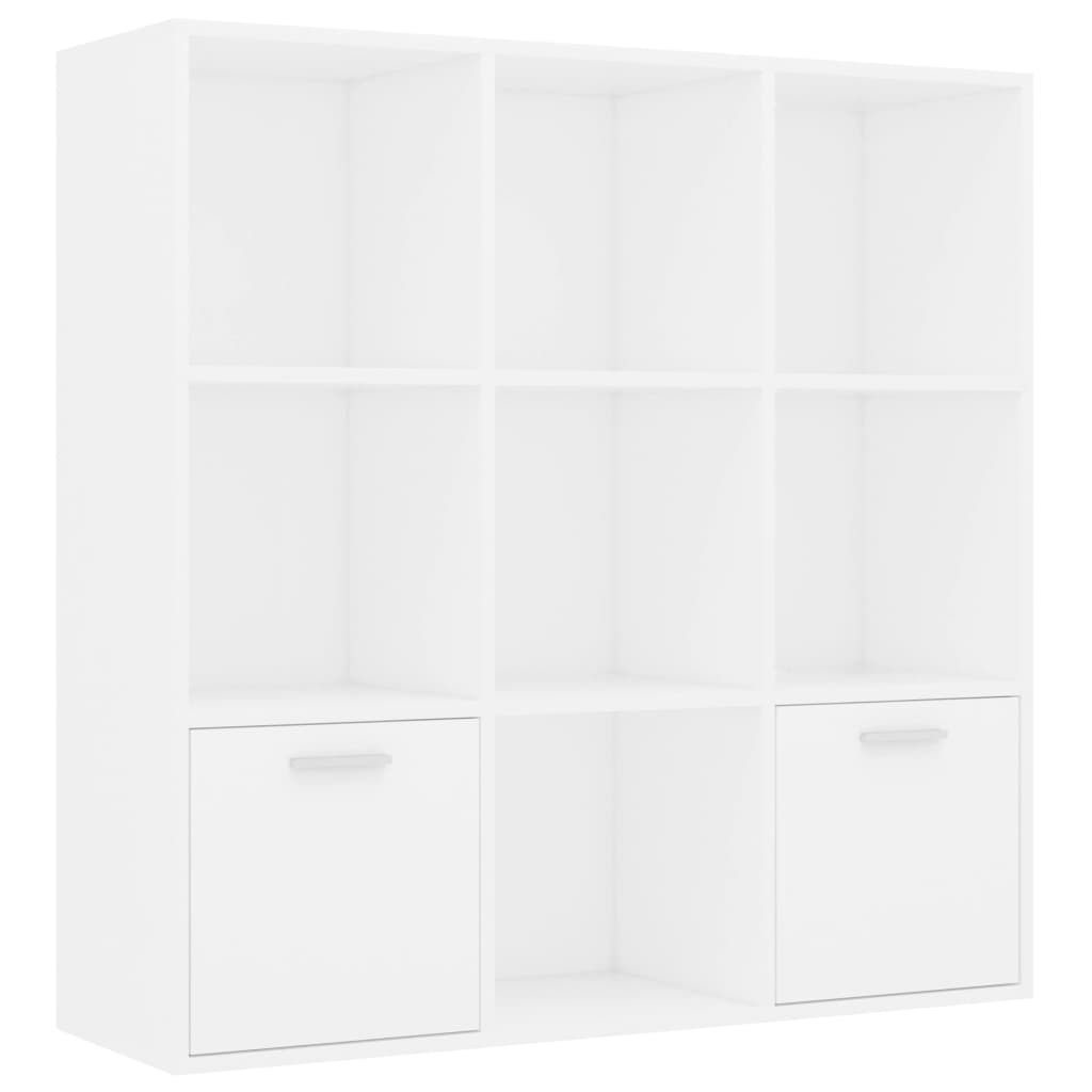 Bookshelf White 98x30x98 cm Wood Material