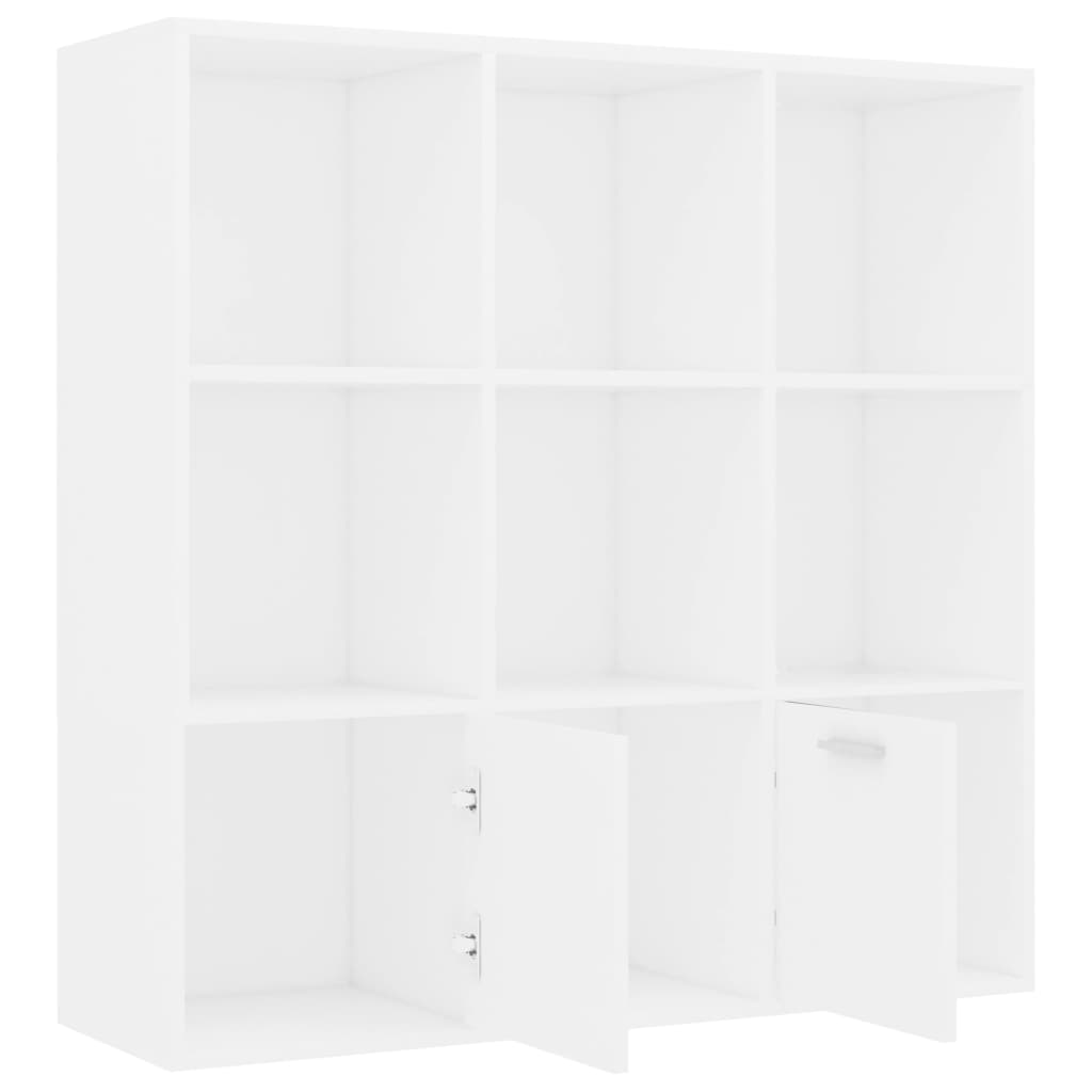 Bücherregal Weiß 98x30x98 cm Holzwerkstoff