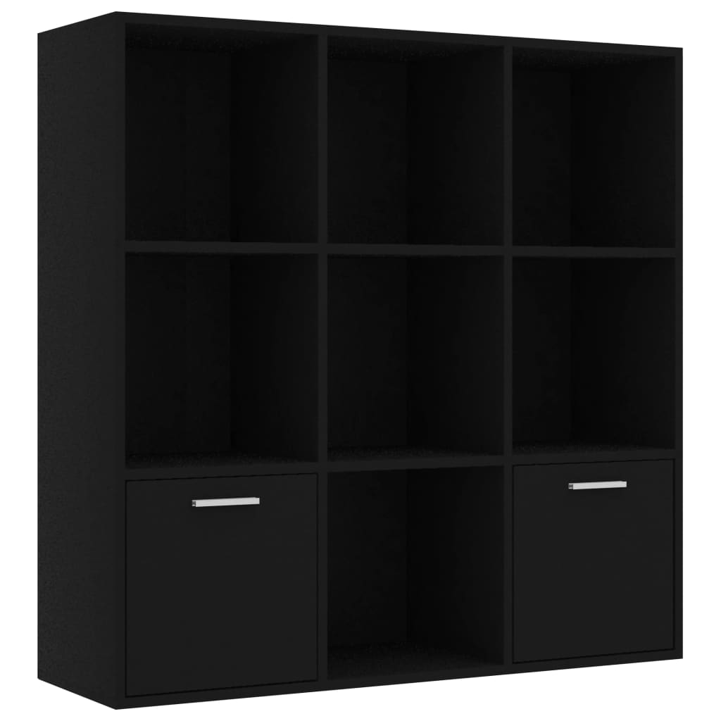 Bookshelf Black 98x30x98 cm Wood Material