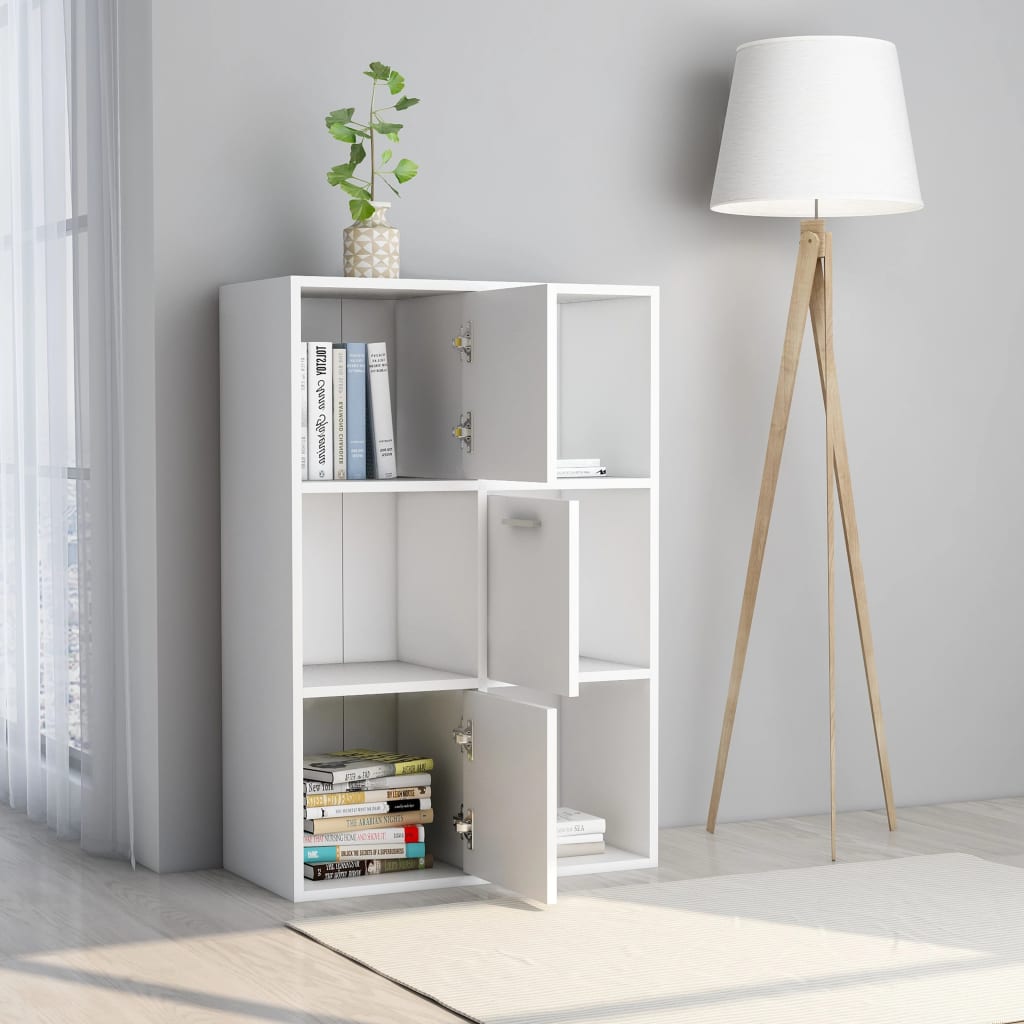 Storage Cabinet White 60x29.5x90 cm Wood Material