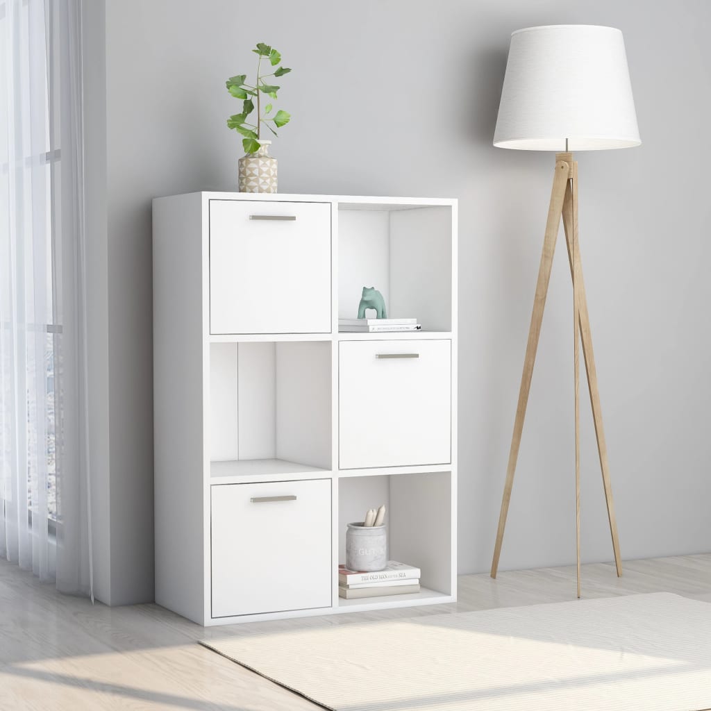 Storage Cabinet White 60x29.5x90 cm Wood Material