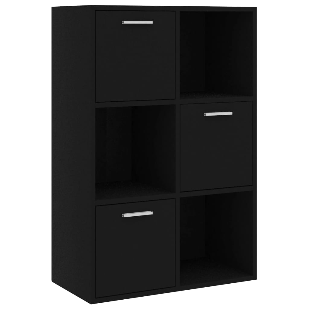 Lagerschrank Schwarz 60x29,5x90 cm Holzwerkstoff