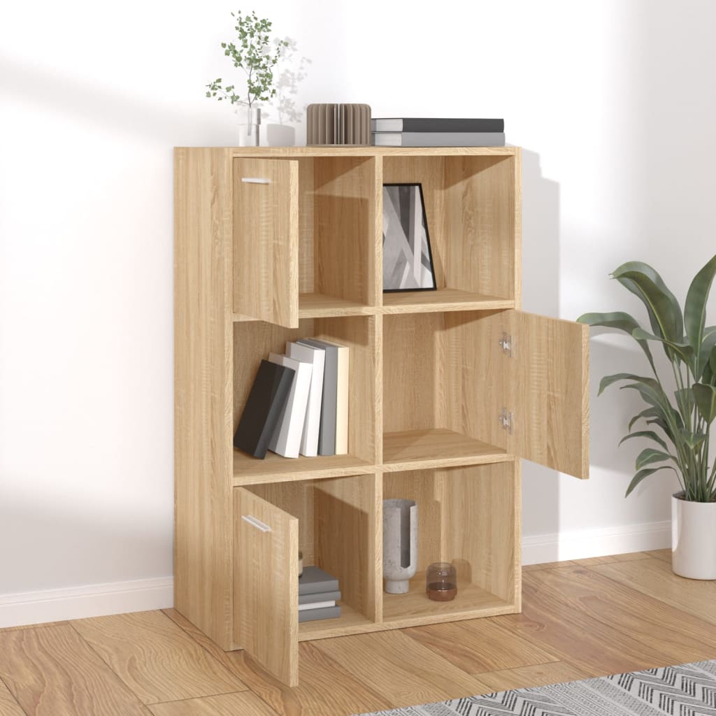 Storage Cabinet Sonoma Oak 60x29.5x90 cm Wood Material