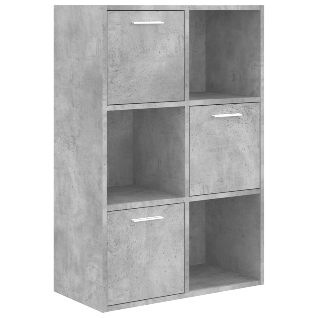 Storage Cabinet Concrete Grey 60x29.5x90 cm Wood Material