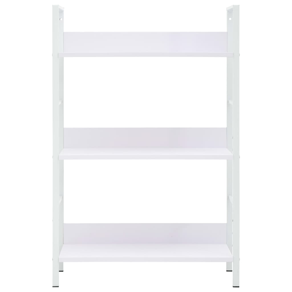 Bücherregal 3 Regalböden Weiß 60×27,6×90,5 cm Holzwerkstoff