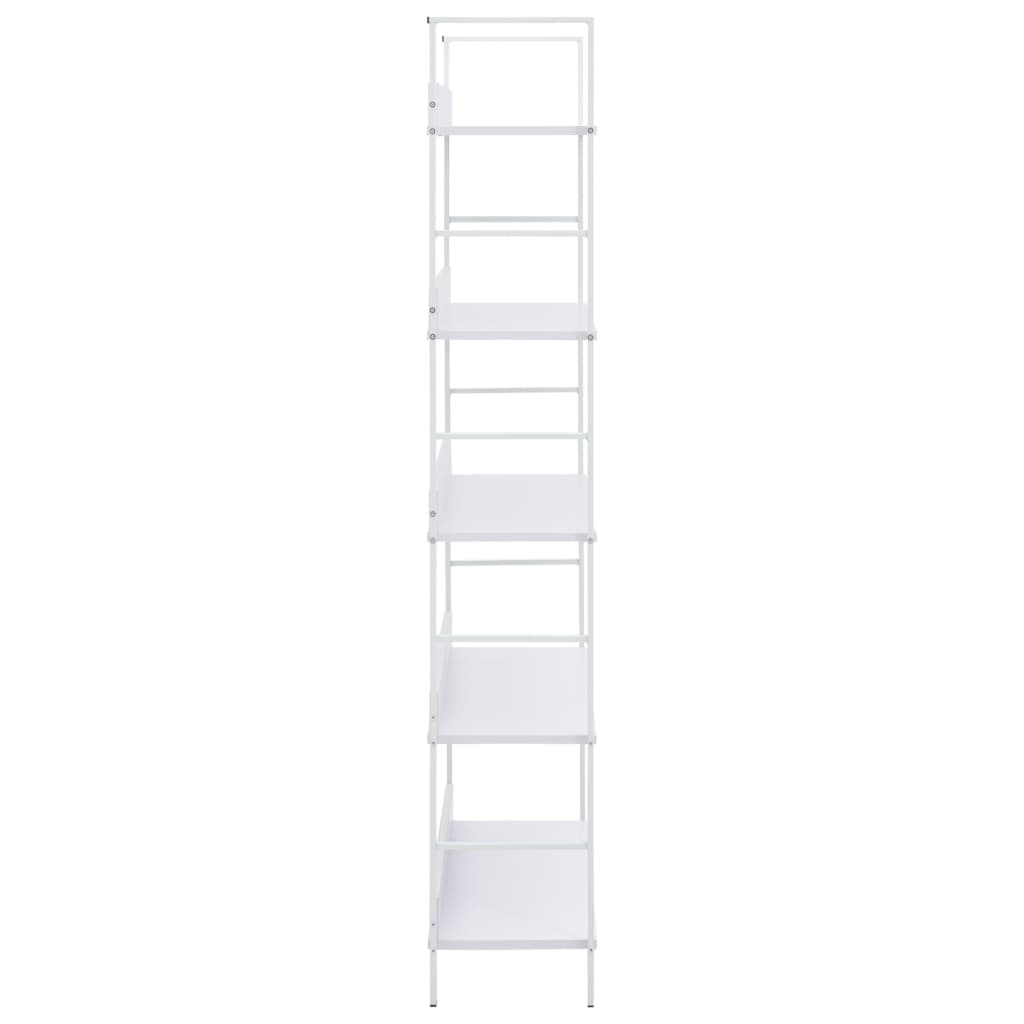 Bücherregal 5 Regalböden Weiß 60x27,6x158,5 cm Holzwerkstoff