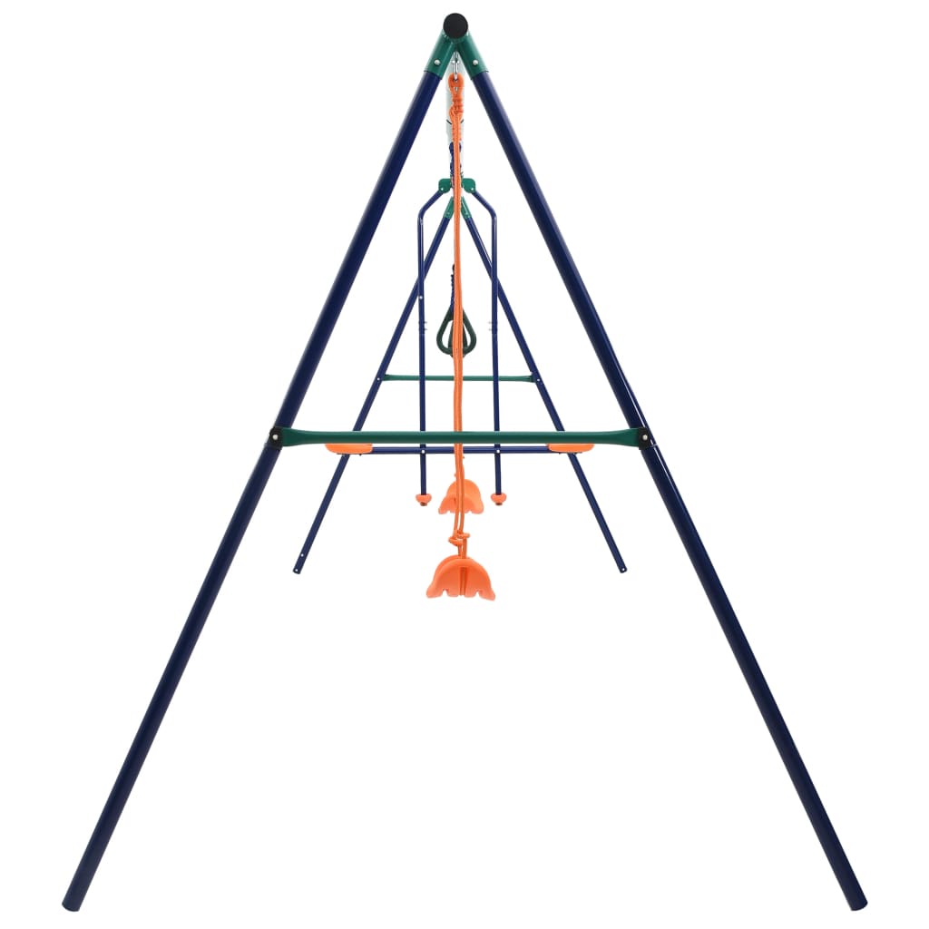 Schaukelset mit Turningen und 4 Sitzen Stahl