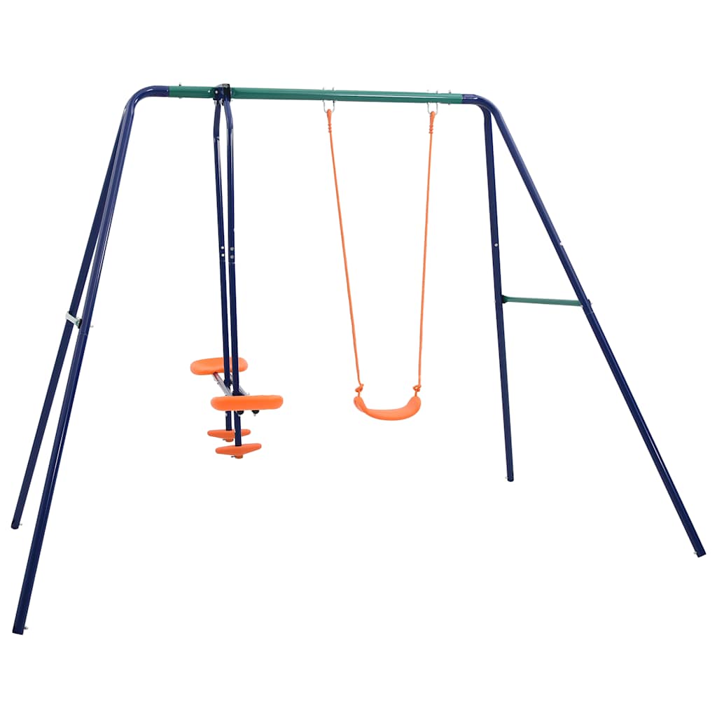 Swing set with 3 seats steel