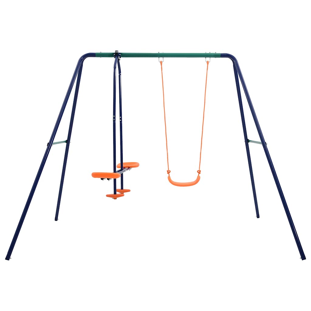 Swing set with 3 seats steel