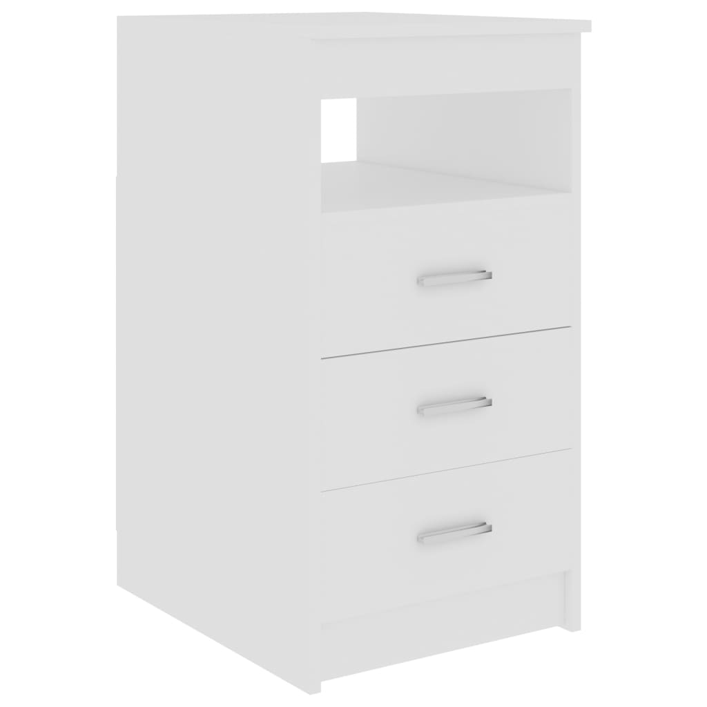 Sideboard with drawers white 40x50x76 cm wood material