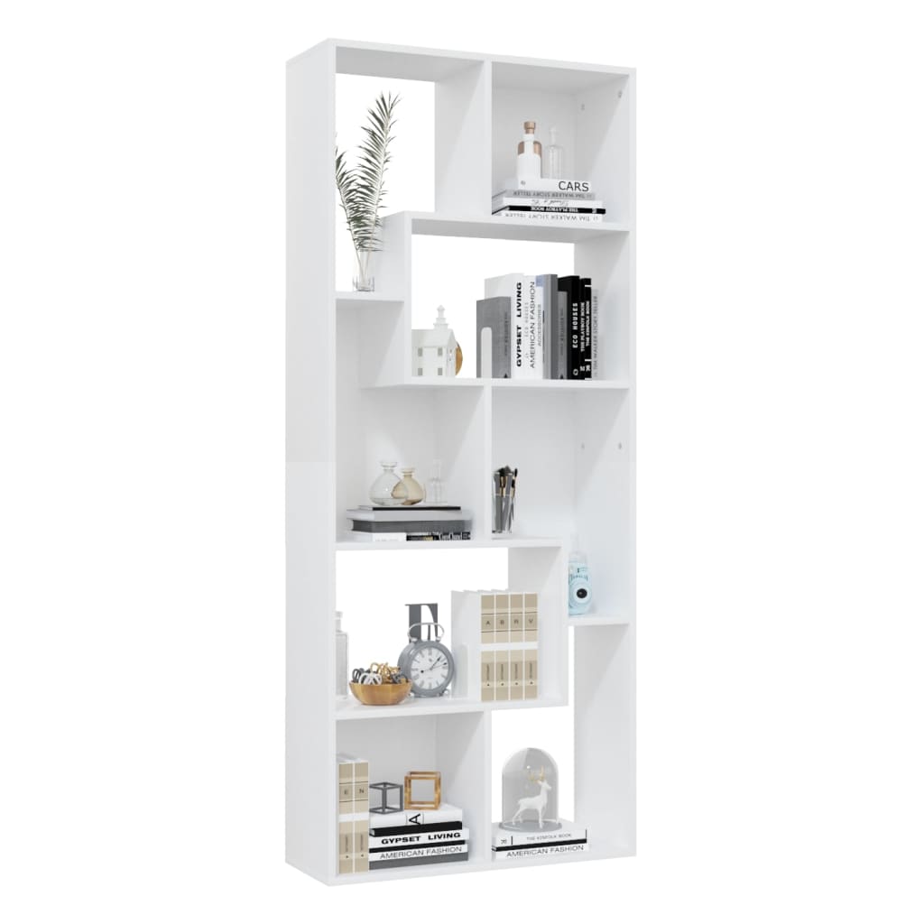 Bookcase White 67x24x161 cm Wood Material