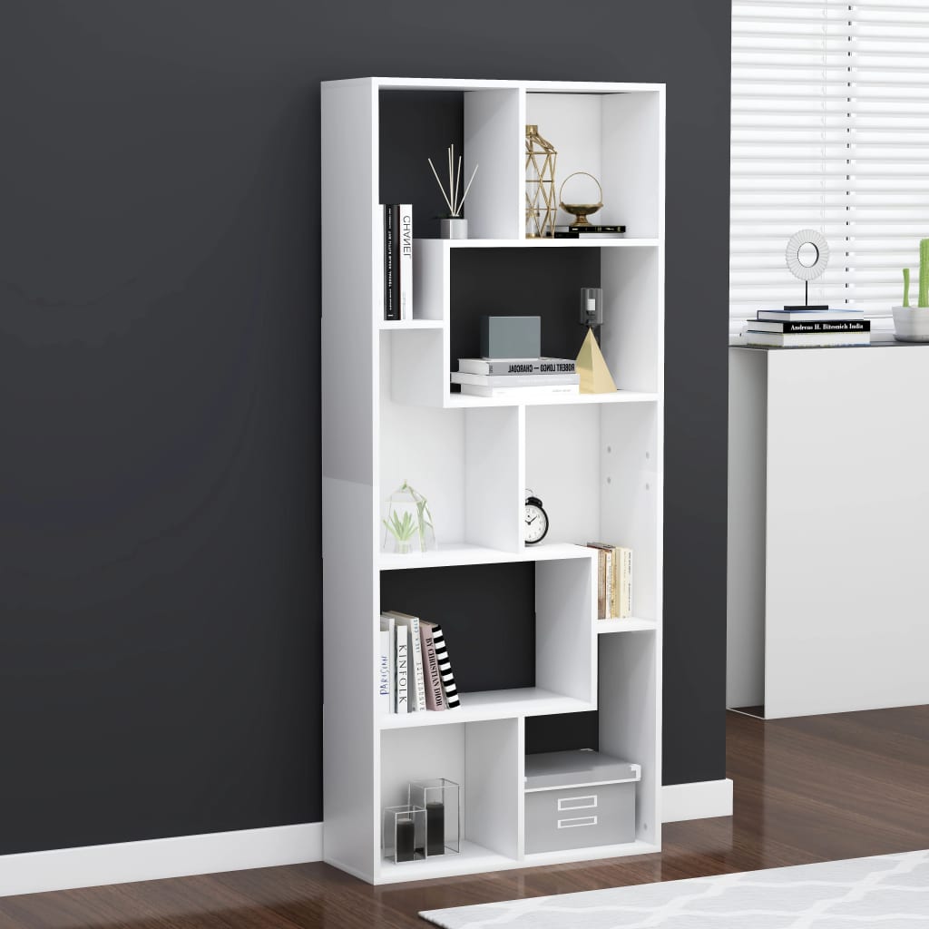 Bookcase White 67x24x161 cm Wood Material