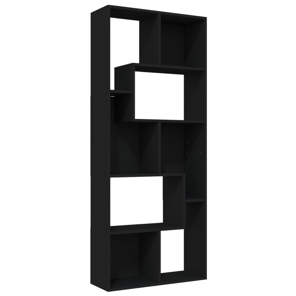 Bookshelf Black 67x24x161 cm Wood Material