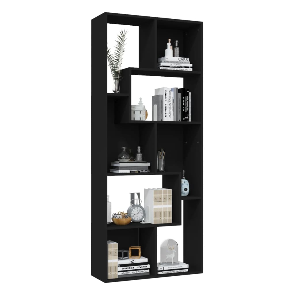 Bookshelf Black 67x24x161 cm Wood Material