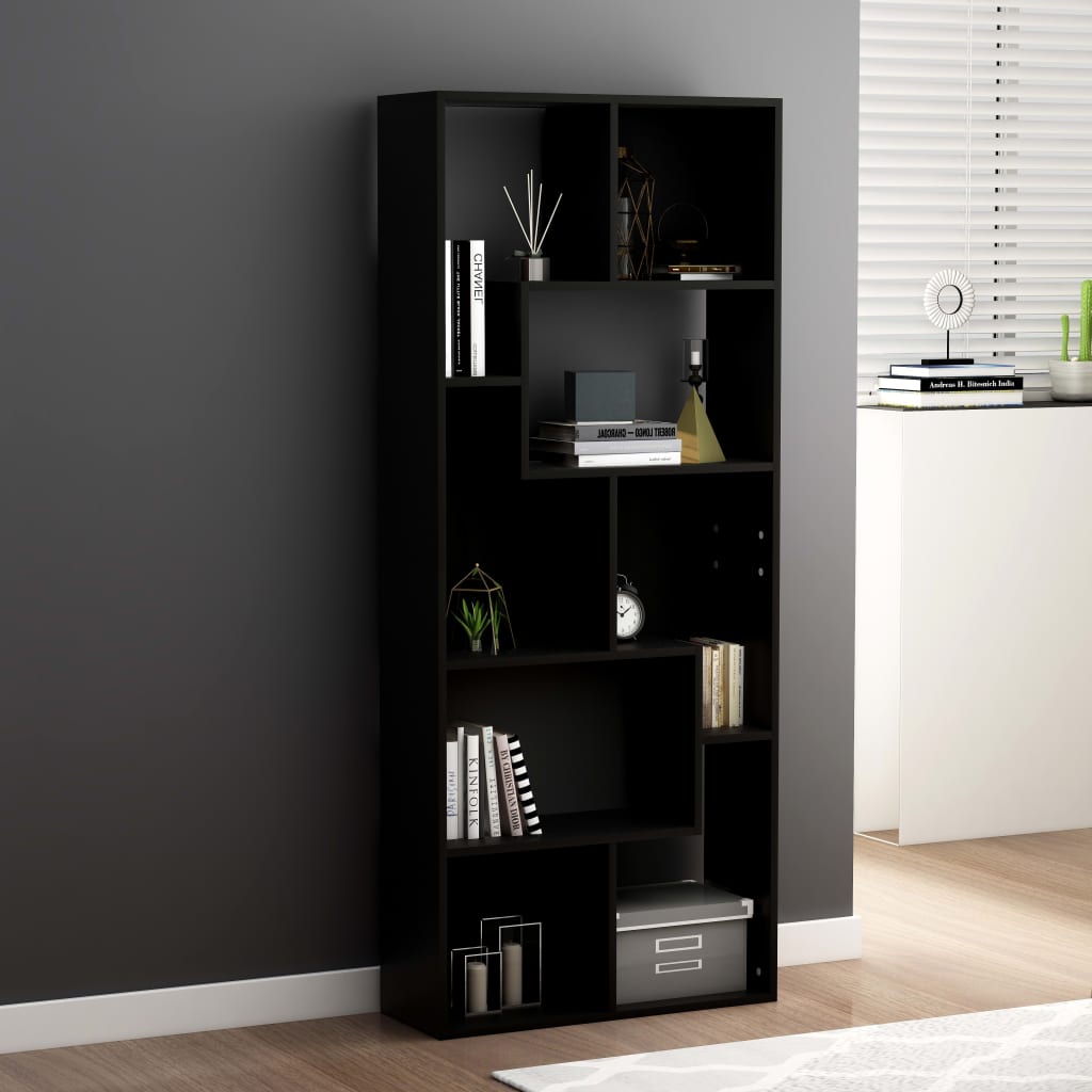 Bookshelf Black 67x24x161 cm Wood Material