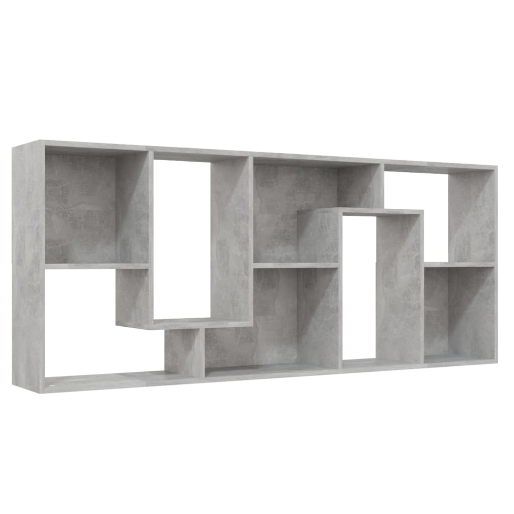 Bookshelf Concrete Grey 67x24x161 cm Wood Material