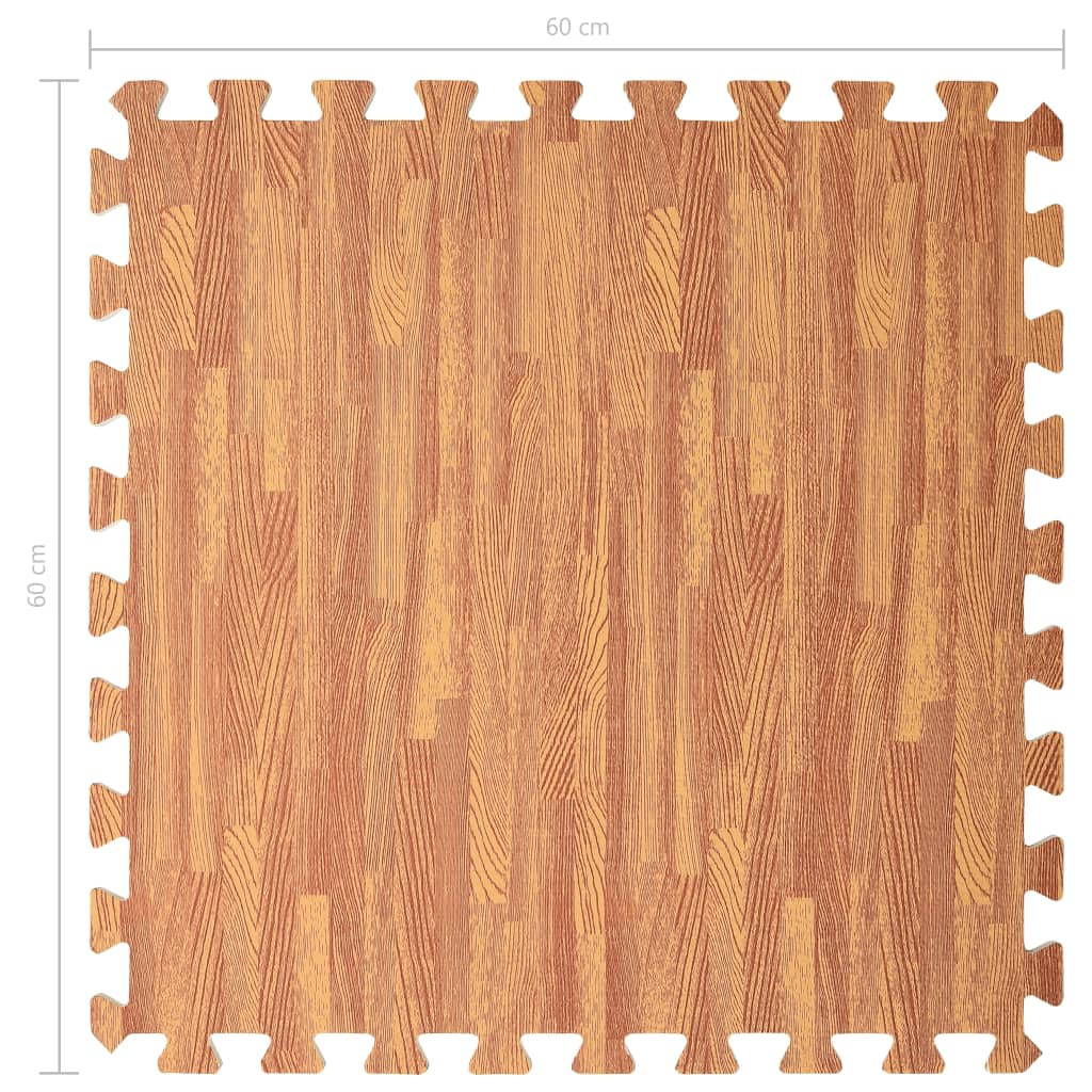 Floor mats 6 pcs. Wood grain 2.16 m² EVA foam