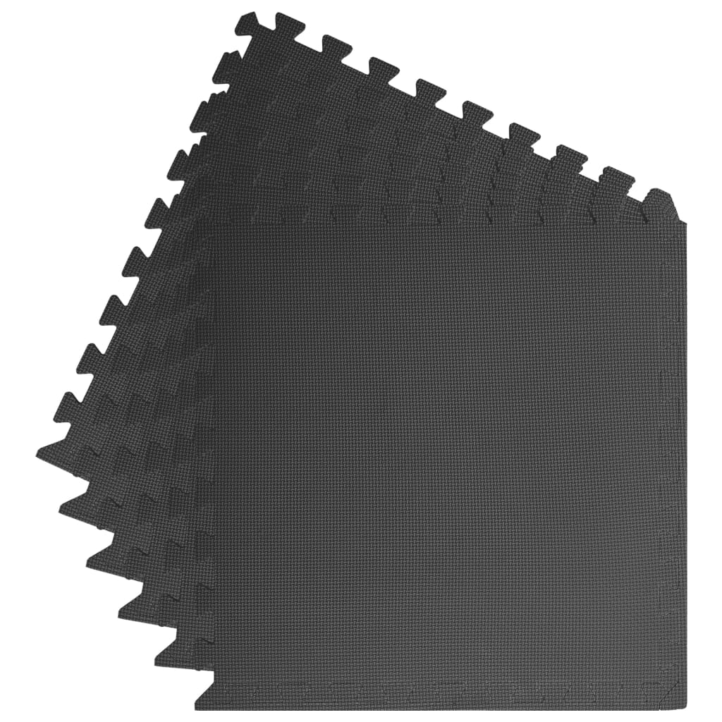 Floor mats 6 pcs. 2.16 m² EVA foam black