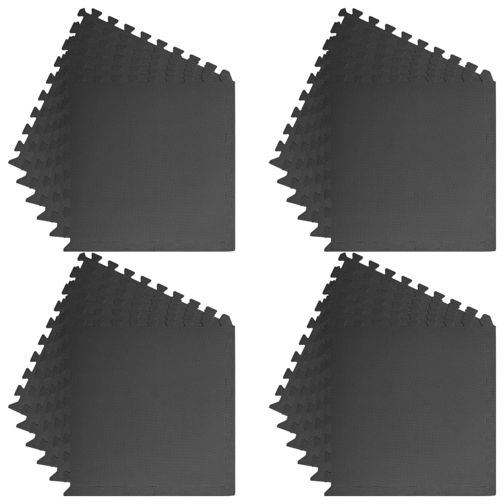 Floor mats 24 pcs. 8.64 m² EVA foam black