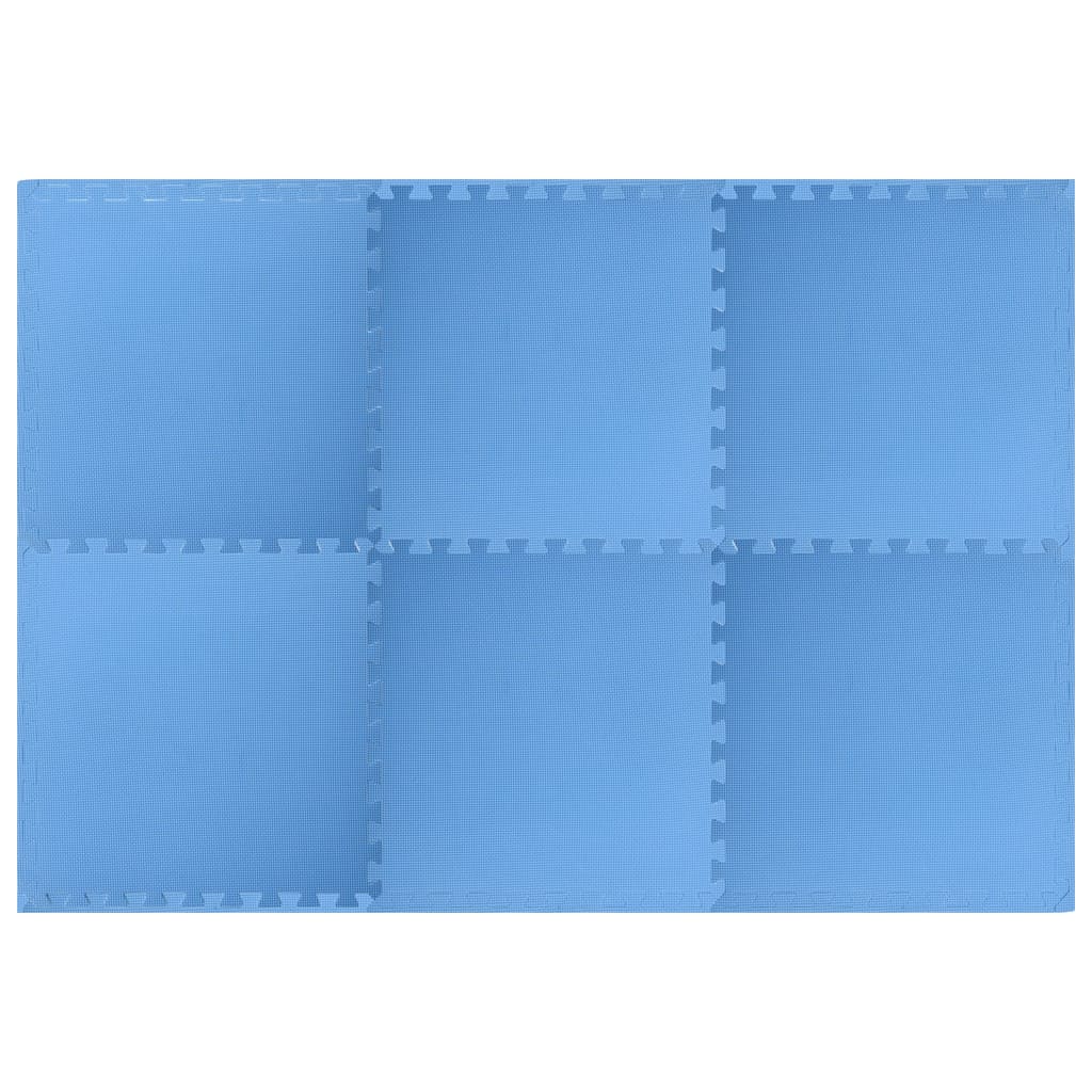 Floor mats 6 pcs. 2.16 m² EVA foam blue